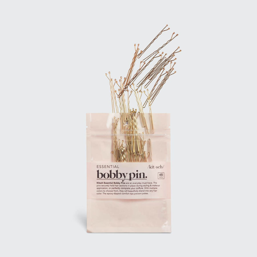 KITSCH Blonde Bobby Pins - 45 Piece Hair Pins for Women, Essential Hair Accessories for Styling, Updos & Everyday Use