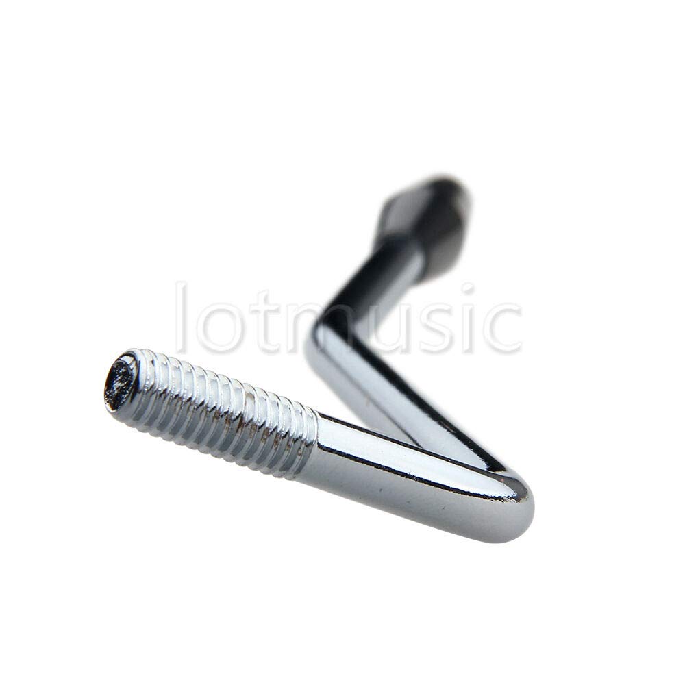 10-Piece Chrome with Black Tip Guitar Tremolo Arm Whammy Bar Set for Fender Strat - Perfect for Rock Solos, Live Performances & Studio Recording