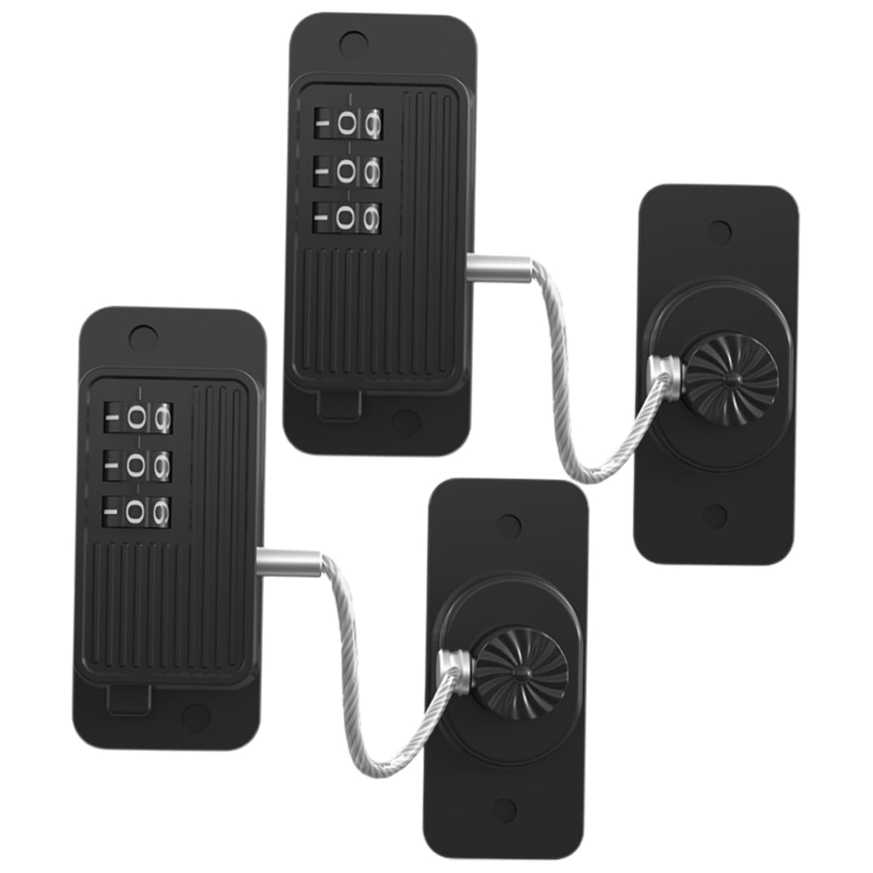 HEMOTON 2-Pack Child Safety Refrigerator Lock - Secure Combination Window Locks for Baby Proofing, Easy No-Drill Adhesive Installation - Perfect for Kitchen, Nursery & Home Safety