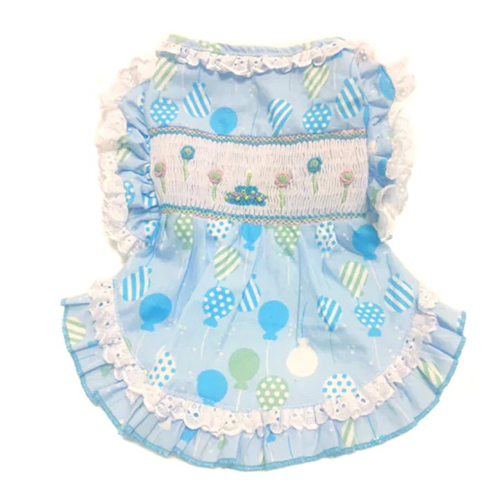 Hand Smocked Birthday Balloons Dress for Girls - Perfect for Birthday Parties, Photo Shoots & Special Occasions