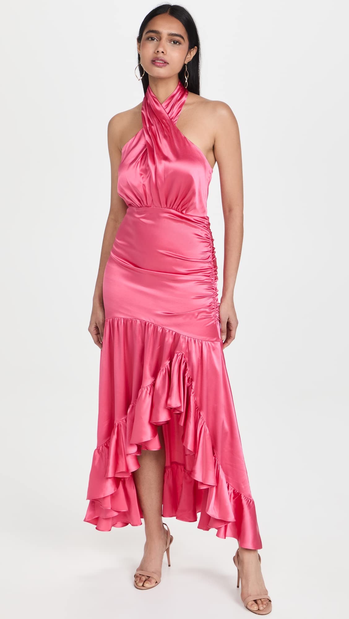 Cinq à Sept Women's Arianna Gown - Elegant Pink Candy Evening Dress for Weddings, Galas & Special Occasions