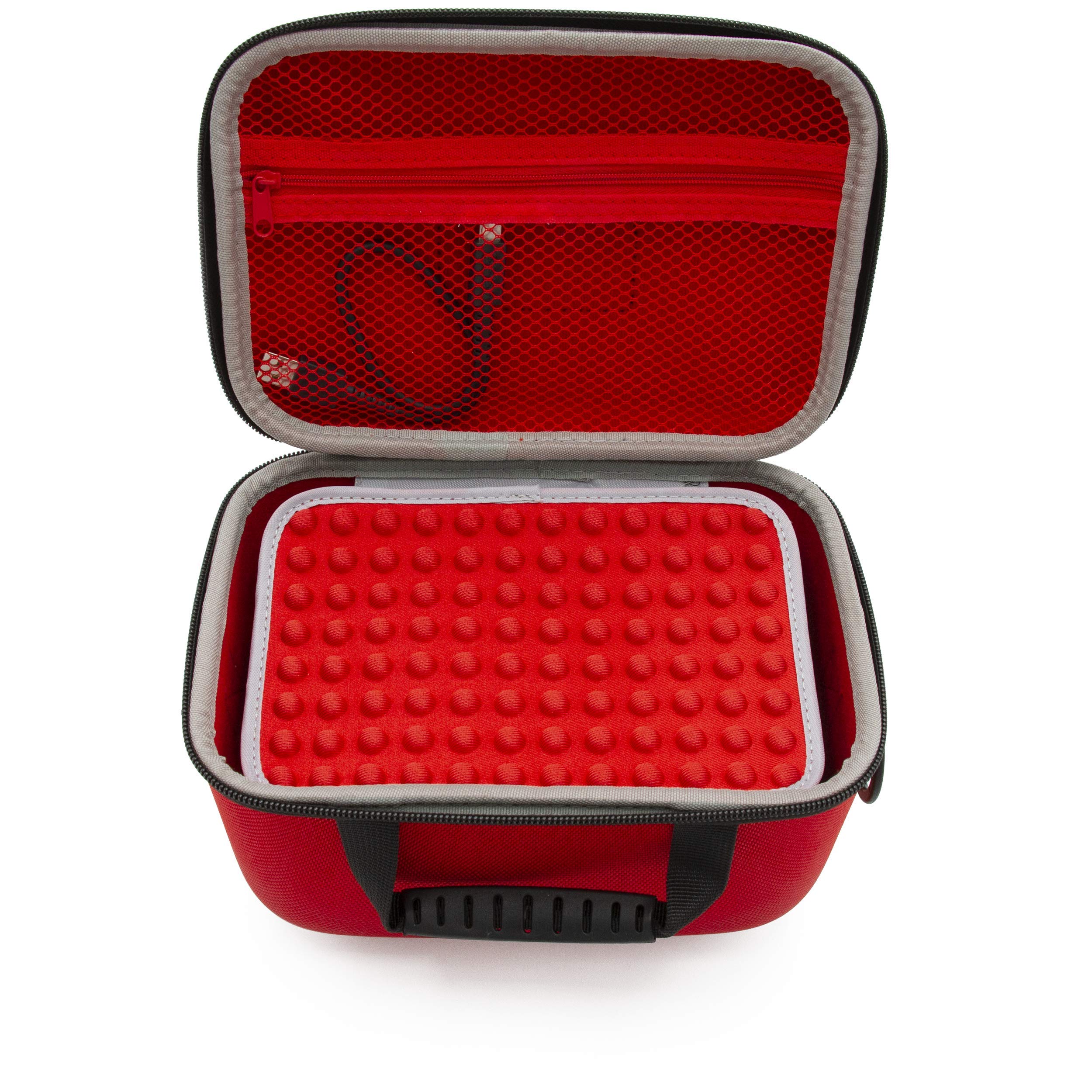 CASEMATIX Hard Shell Travel Case for Nintendo Switch Mario Kart Live Home Circuit - Shockproof Protective Carrying Case with Shoulder Strap & Padded Divider (Red) - Perfect for Travel, Storage & Gaming On-The-Go