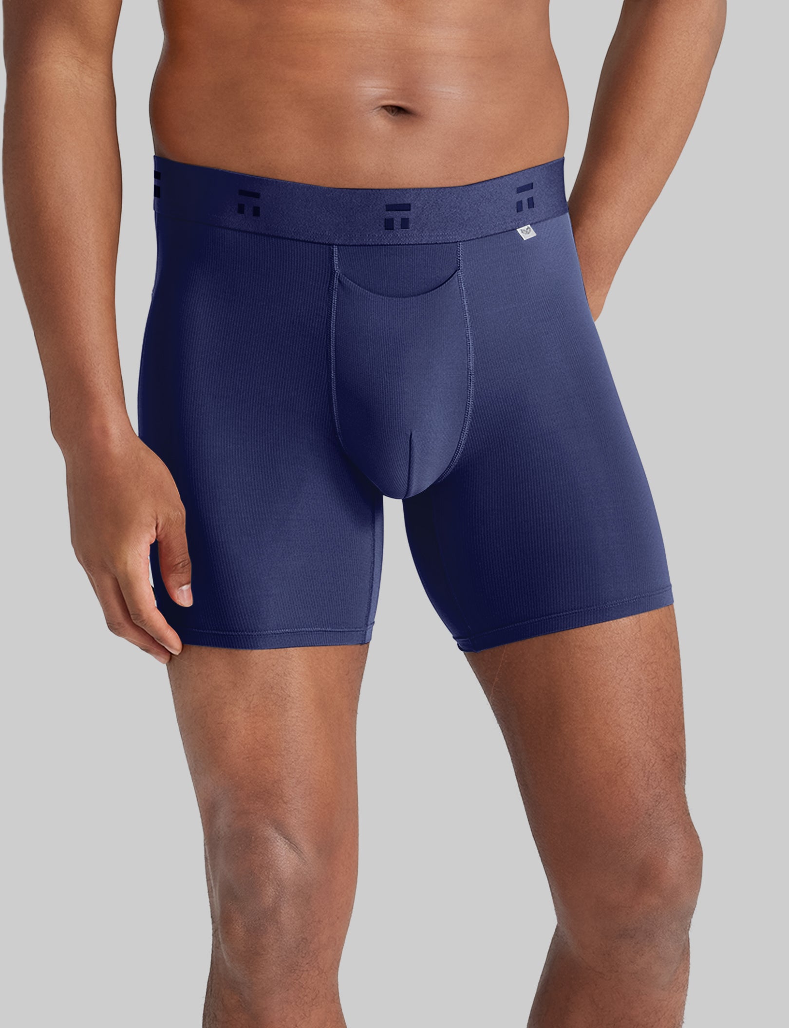 Breathable Air Mid-Length Boxer Briefs for Men - 6 Pack (3 Pairs) - Comfortable Underwear for Workout, Running & Daily Wear