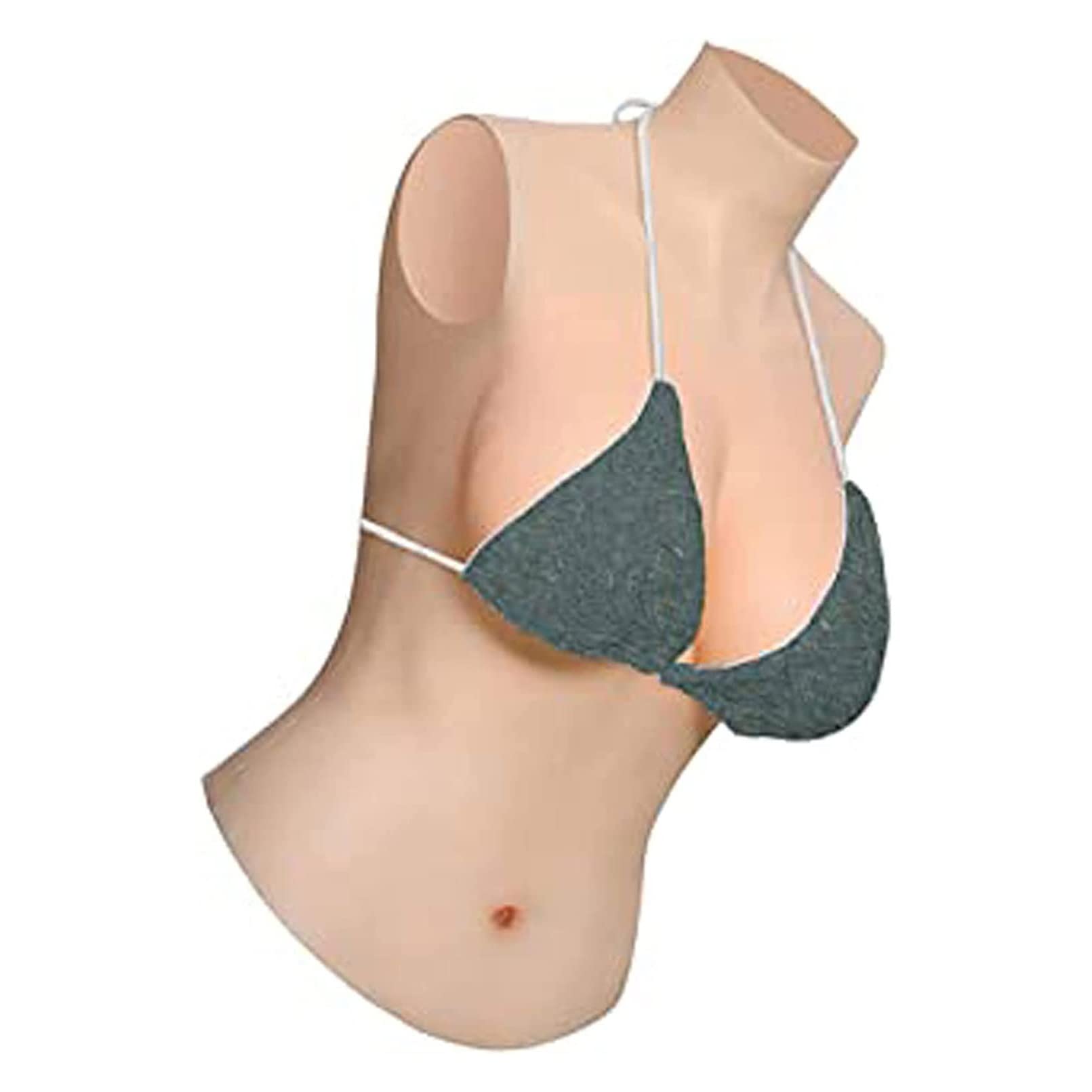 EIDEMED Realistic Silicone Breast Forms H Cup - Crossdresser Breastplate for Cosplay, Drag Queens & Costumes | Natural-Looking Silicone-Filled Breast Plate for Half Body Costuming in Ivory | Perfect for Halloween, Cosplay Events & Stage Performances