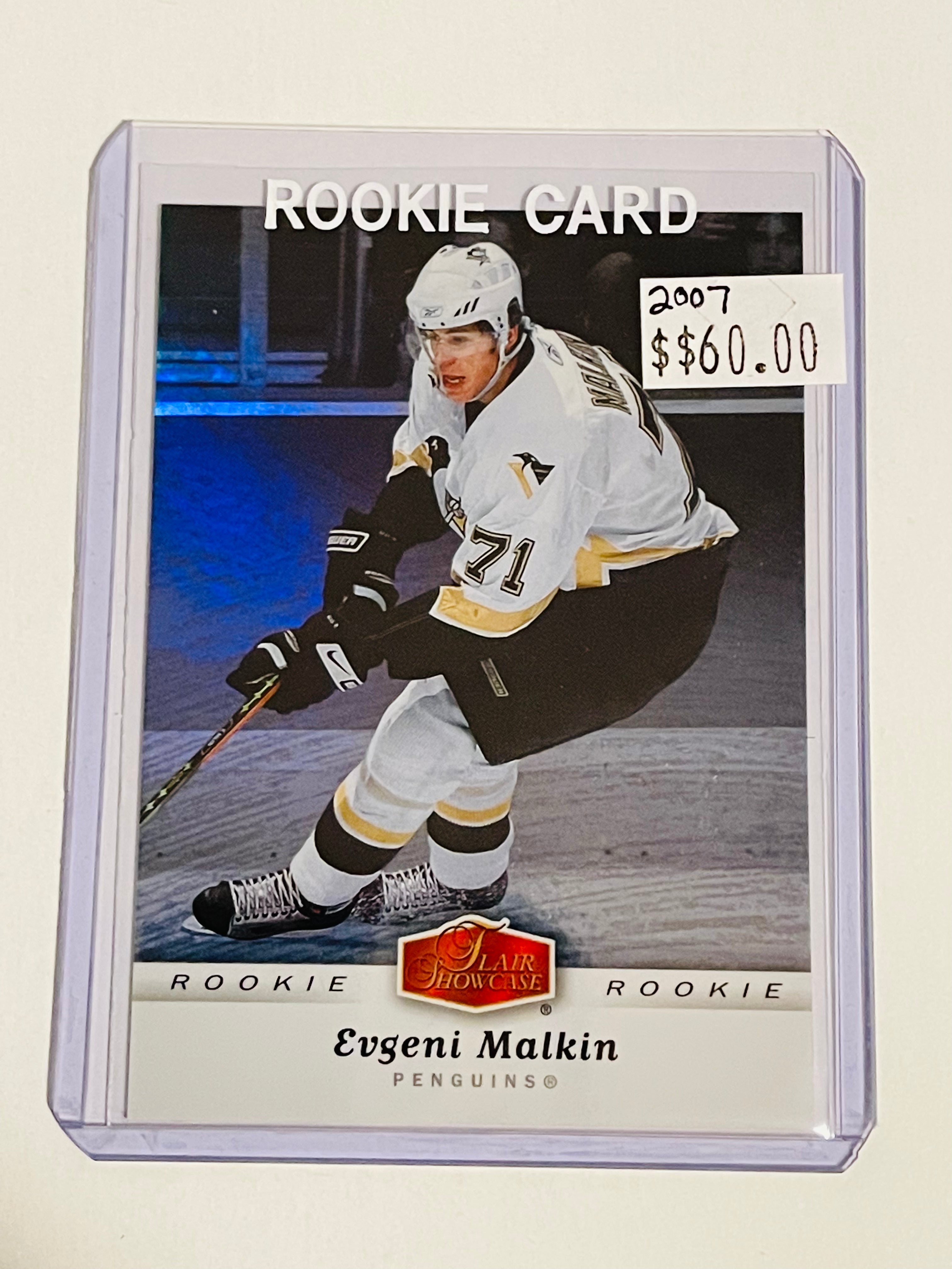 2007 Evgeni Malkin Flair Showcase Foil Rookie Hockey Card - Perfect for Collectors, Investors & Pittsburgh Penguins Fans