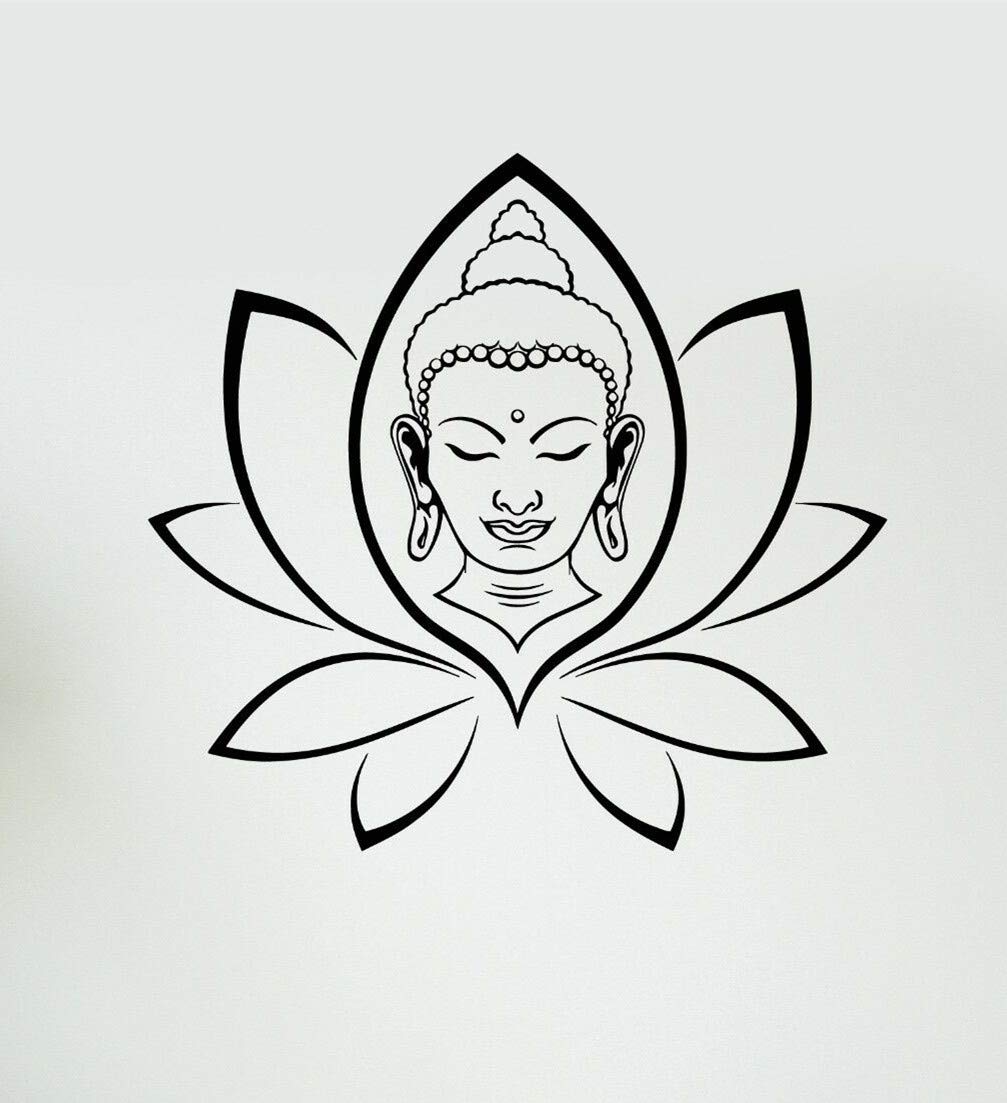 Buddha Lotus Meditation Rubber Stamp - Yoga & Buddhism Inspired Business Logo Stamp for Wedding Invitations, Save the Date Cards & Stationery - Perfect for Spiritual Events, Mindful Branding & DIY Crafting
