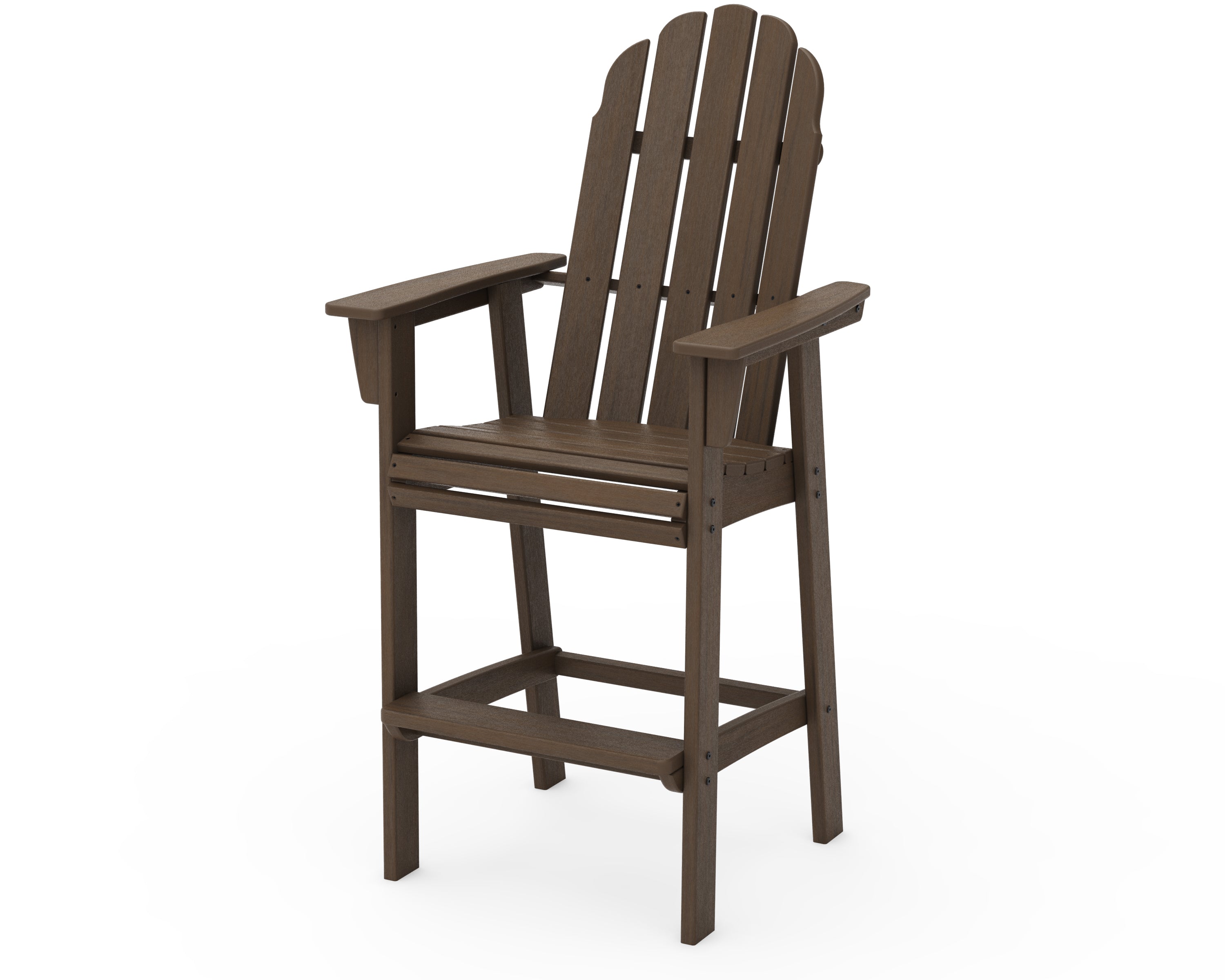 POLYWOOD Vineyard Curveback Adirondack Bar Chair - Outdoor Patio Furniture for Poolside, Garden, and Backyard Relaxation - Weather-Resistant & Durable