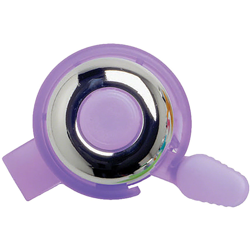 Incredibell Brass Duet Bike Bell for Handlebars 21.7mm-24mm - Purple Cycling Accessory for Road Bikes & Mountain Bikes - Perfect for Commuting, Leisure Rides & Safety Alerts