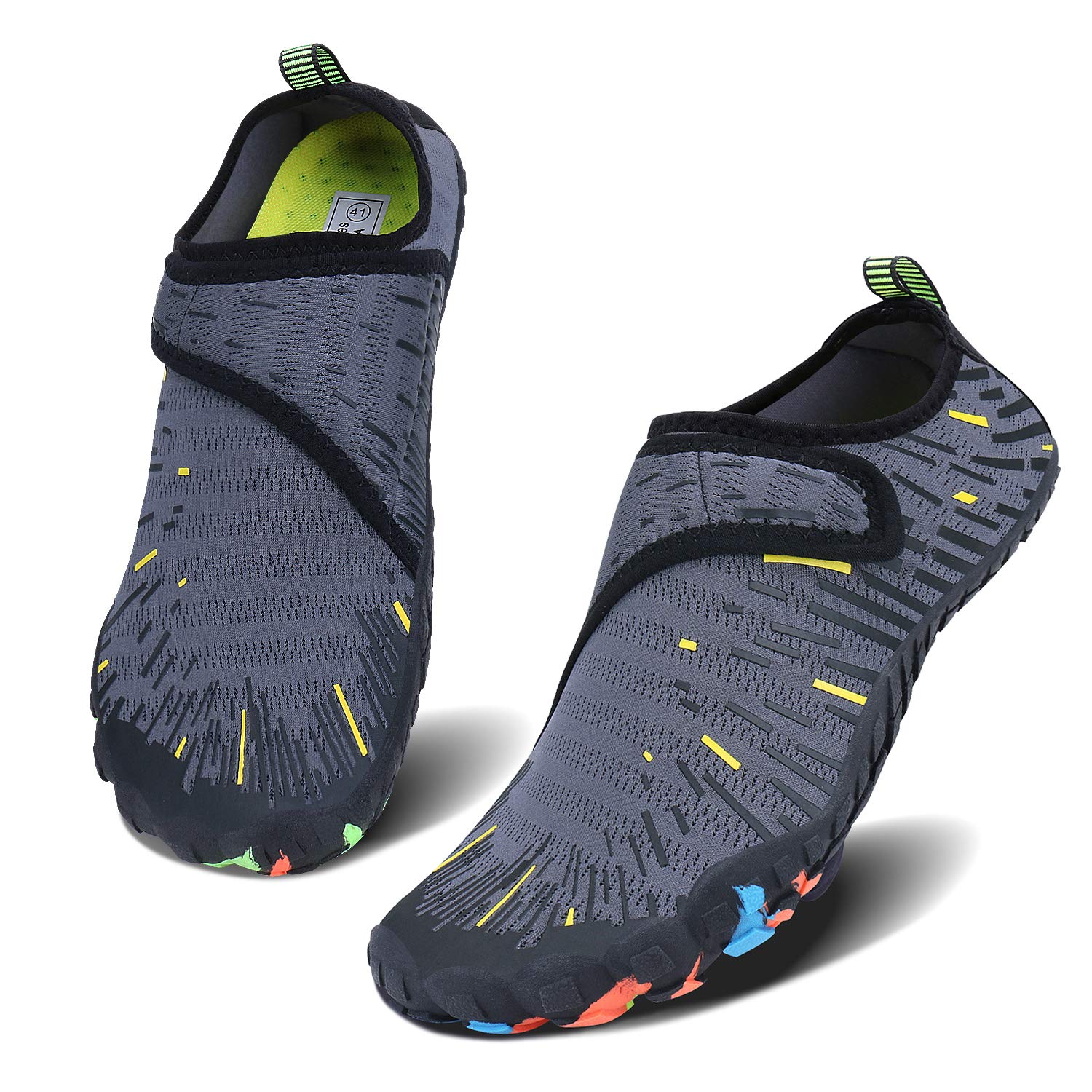 MAYZERO Water Shoes for Men & Women - Quick-Dry Swim Surf Shoes for Beach, Pool, Hiking | Wide Toe Aqua Shoes with Non-Slip Sole | Perfect for Water Sports, Yoga, and Winter House Slippers
