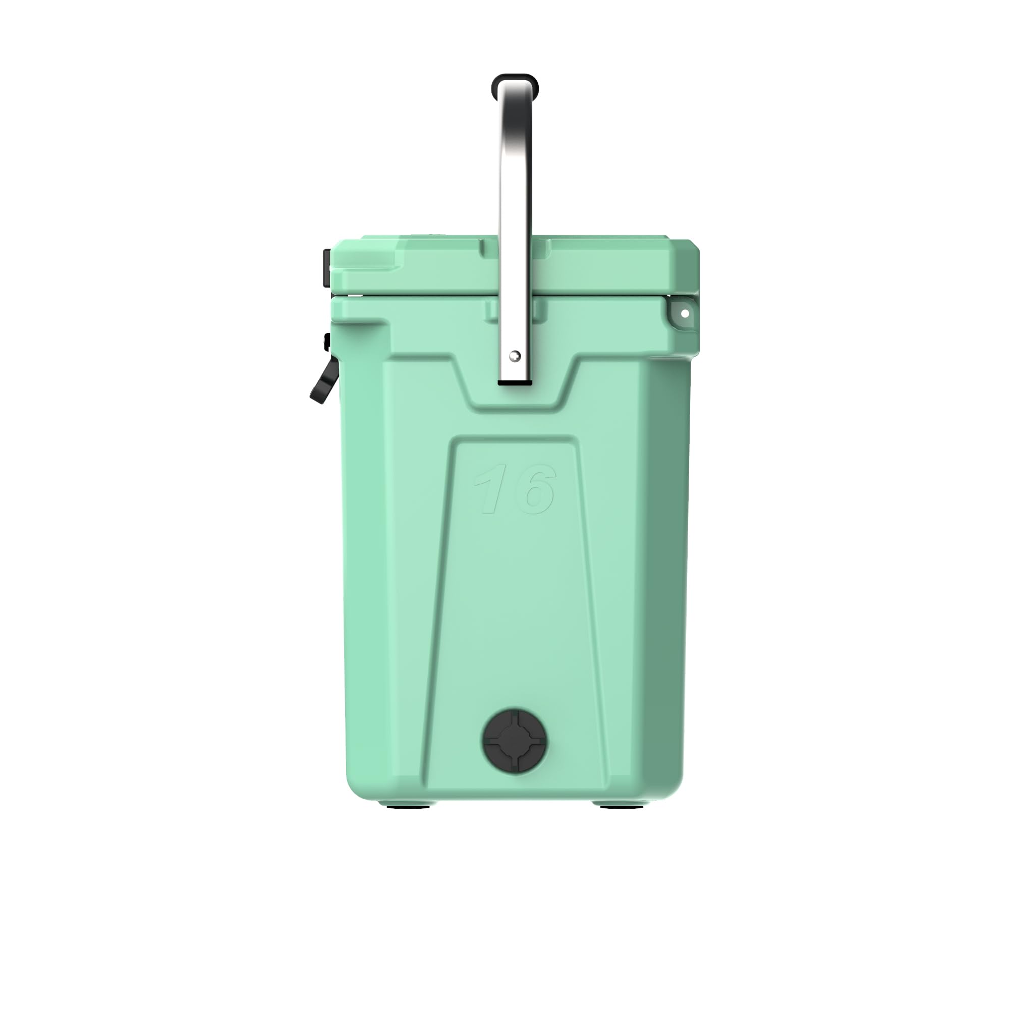 CAMP-ZERO 16L/16.9 Quart Portable Hard Cooler with Divider - Insulated Cooler for Drinks, Wine Bottles & Lunch - Perfect for Beach, Picnics, Boating, Camping & Travel - Features 2 Molded-in Cup Holders & Folding Aluminum Handle - Ideal for Outdoor Adventures, Tailgating & Road Trips
