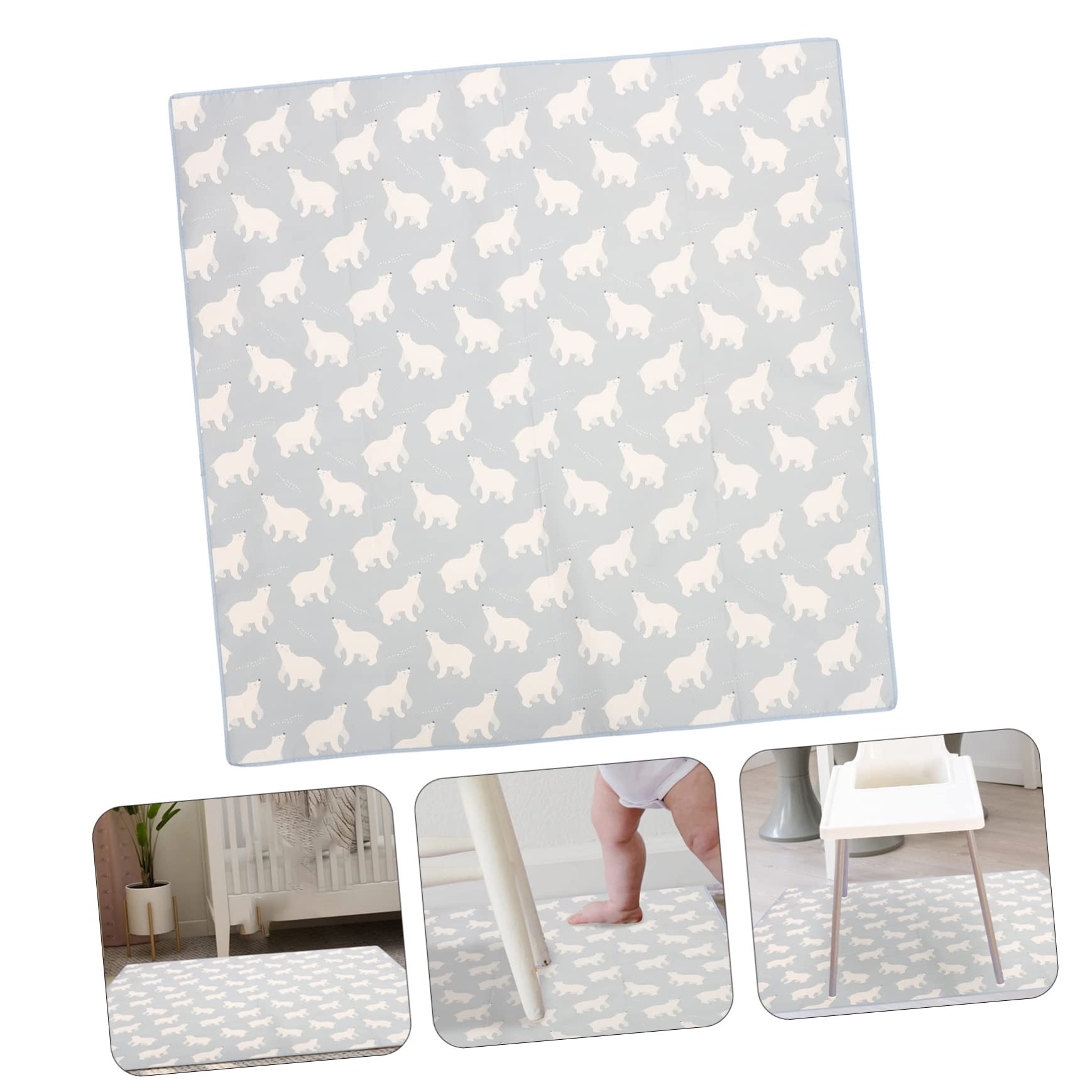 UPKOCH Non-Slip High Chair Mat for Babies - Waterproof Play Mat with Anti-Skid Backing, Soft Polyester Carpet for Dining & Play Areas - Perfect for High Chairs, Playtime, and Toddler Safety
