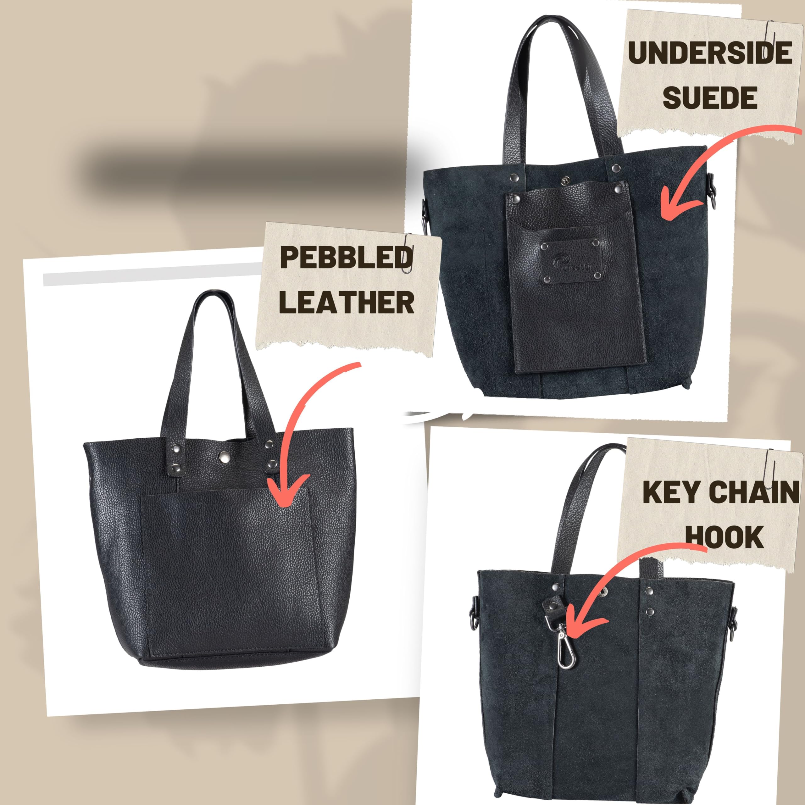 Genuine Leather Mini Crossbody Bag for Women - Stylish & Compact Purse for Everyday Use, Travel, Work & Date Night - Includes Wristlet Strap