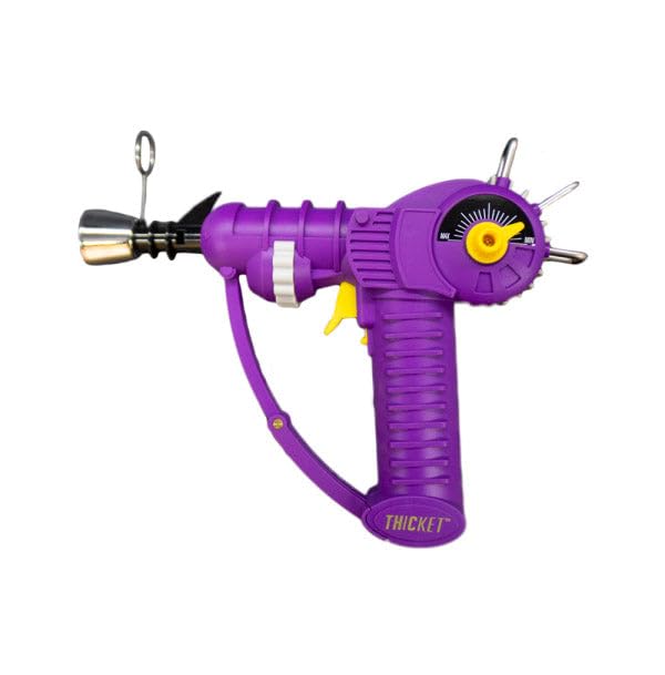 Raygun Torch Lighter - Adjustable Flame & Safety Lock - Purple Windproof Butane Lighter for Cigars, Candles, Camping & Outdoor Use