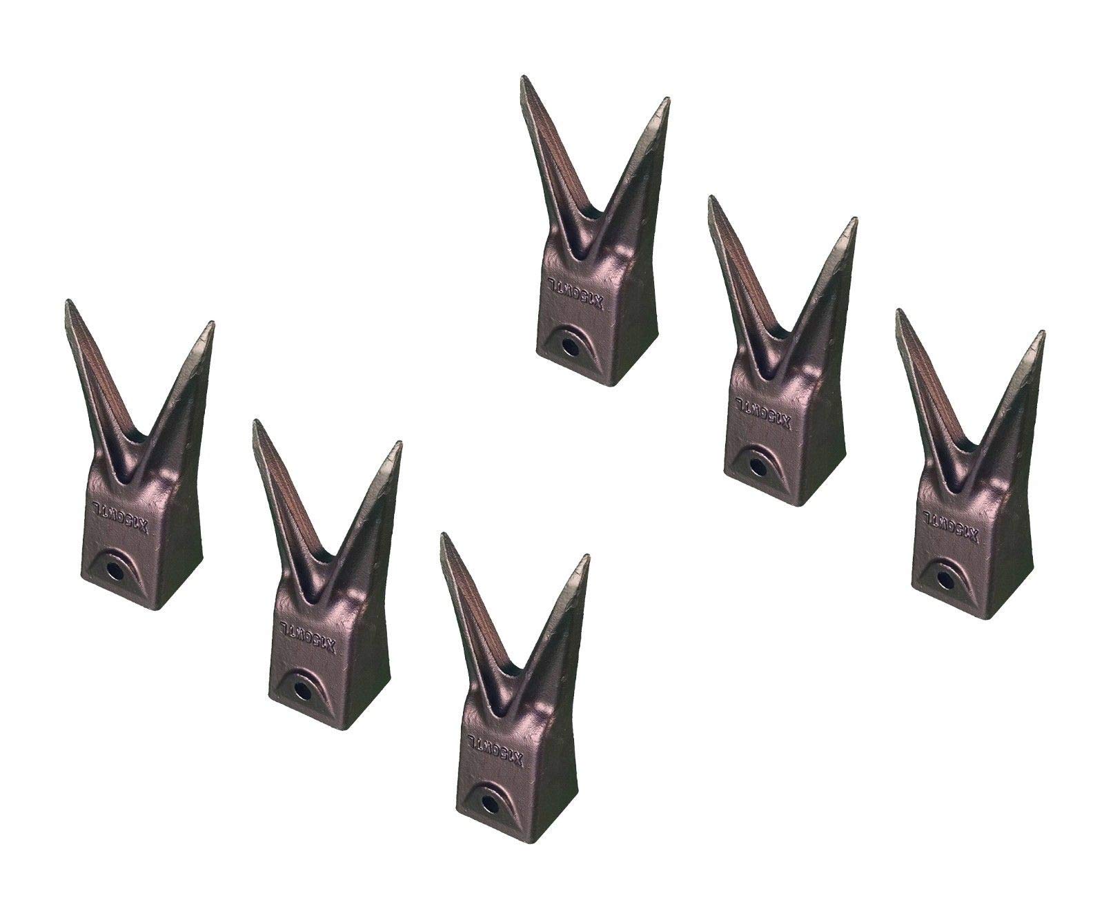 Hensley Style Twin Tiger Bucket Rock Tooth - X156WTL Replacement Part for Excavator & Heavy Equipment - Durable Digging Teeth for Construction, Mining, and Landscaping Projects