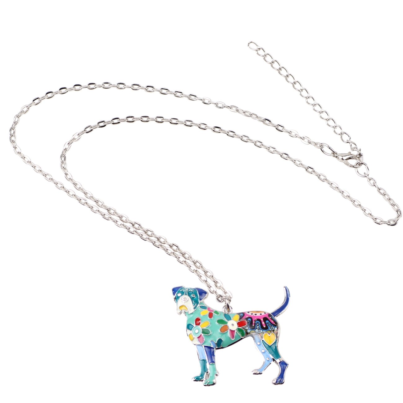 Floral Belgian Malinois Dog Pendant Necklace - Pet Jewelry Gift for Women Dog Lovers