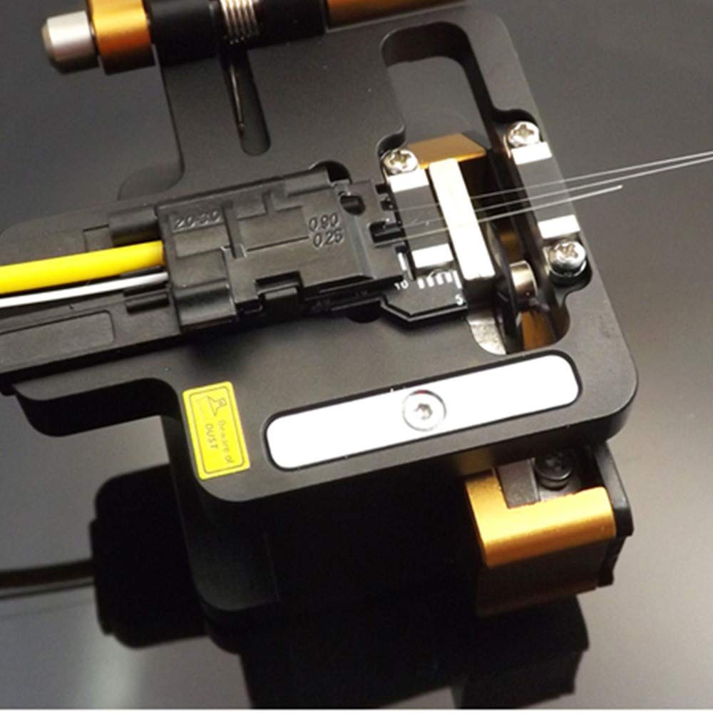 V7 Optical Fiber Cleaver for FTTH Inno Fusion Splicer - Professional Fiber Cutter with Free Fiber Stripper - Perfect for Telecom Technicians & Network Installations