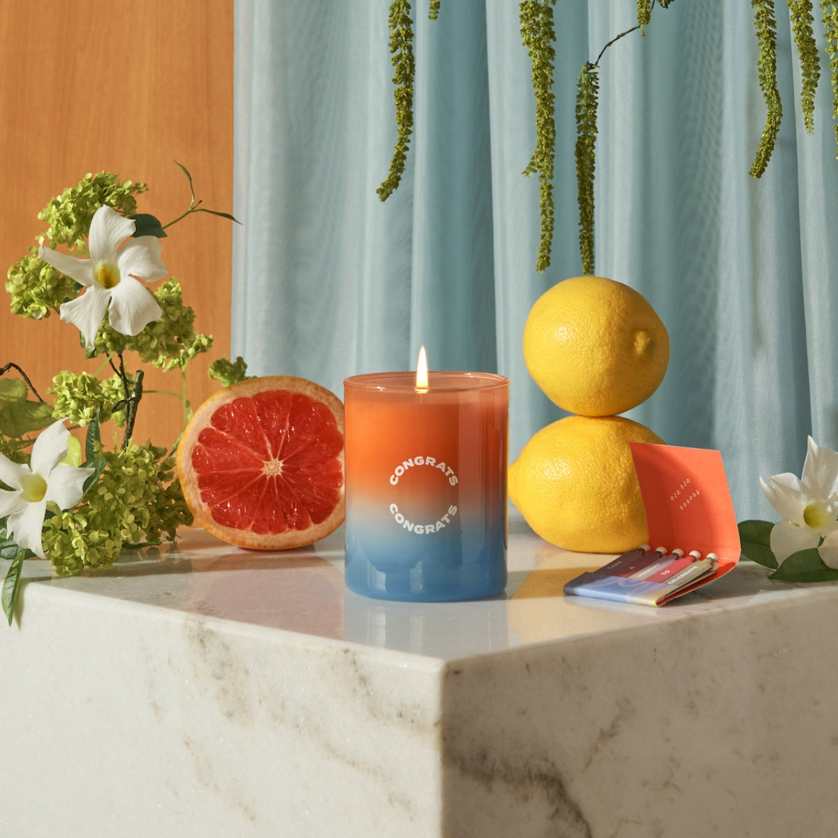CONGRATS Candle - Grapefruit & Neroli Scented Soy Wax Candle for Celebrations, Gifts, and Home Decor | Perfect for Birthdays, Weddings, and Special Occasions