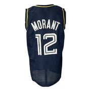 Authentic Ja Morant Signed Navy Blue Pro Style Basketball Jersey - Limited Edition Collectible for NBA Fans & Memorabilia Enthusiasts | Perfect for Display, Gifts, and Game Day