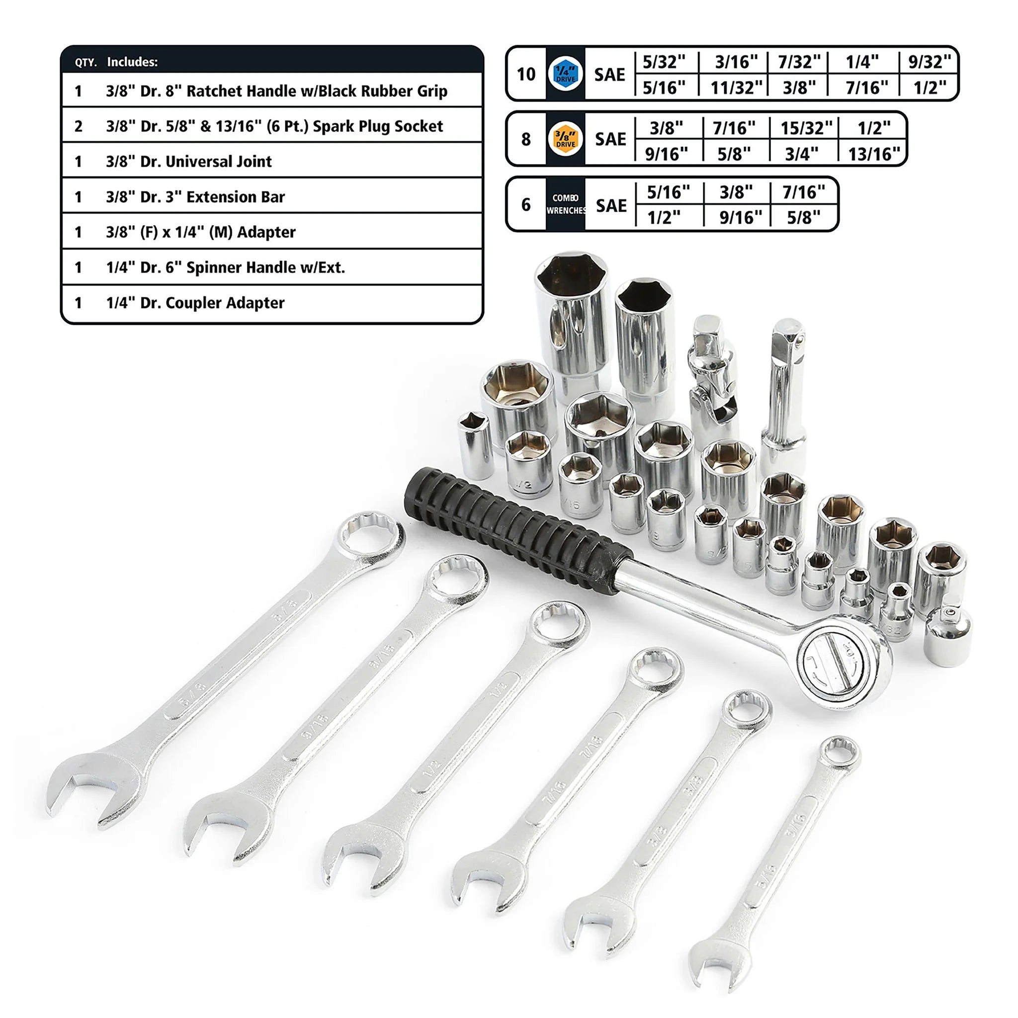 **GreatNeck MS125 125-Piece Marine Tool Set - Waterproof Boat Tool Kit with Chrome Plated Tools for Emergency Repairs & Maintenance | Ideal for Boating, Fishing, and Marine Adventures**