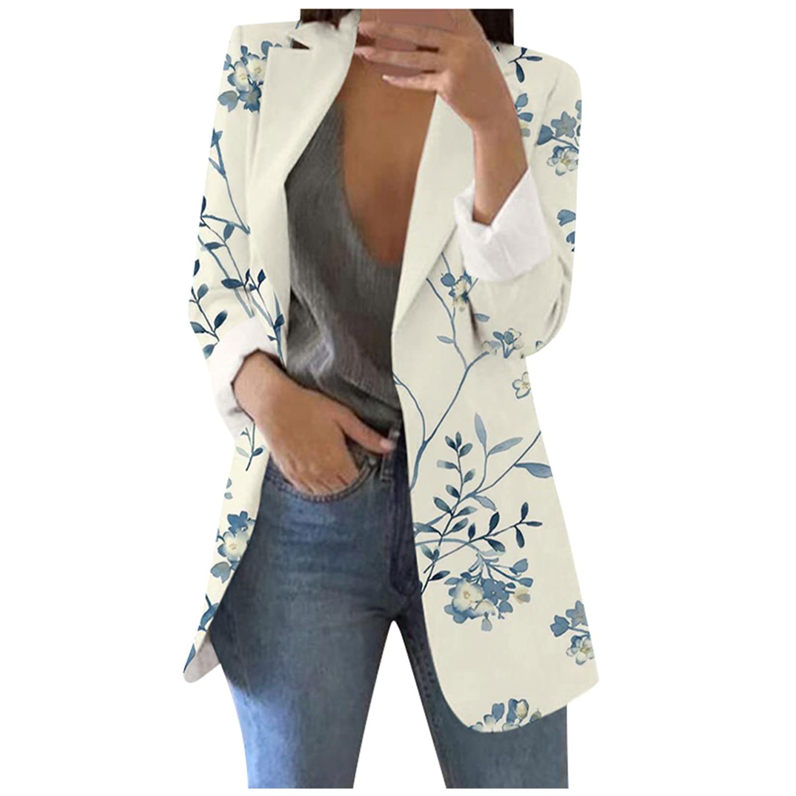 Women's Floral Blazer Jacket - Business Formal & Casual Office Suit for Work | Perfect for Professional Meetings, Office Wear & Stylish Outfits