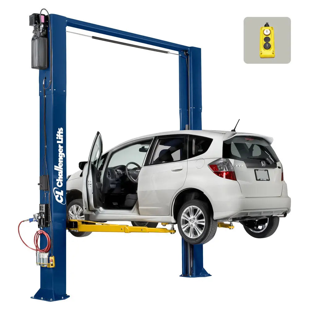 Challenger CL10AV3 DPC Versymmetric 2 Post Car Lift with Dual Pendant Control - 10,000 lbs Capacity for Auto Repair Shops & Home Garages
