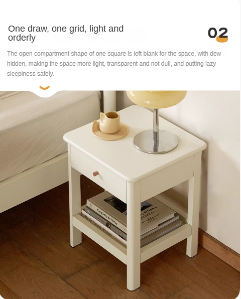 Solid Pine Wood Single Drawer Nightstand - Sturdy Bedside Table for Bedroom, Living Room, or Office - Perfect for Storage & Decor