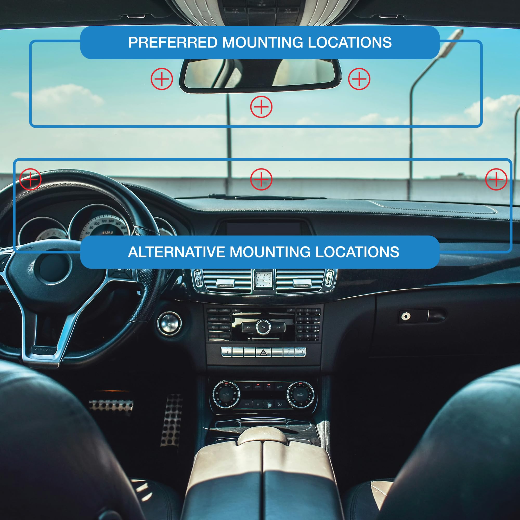 PAW EZ Pass Holder - Universal Toll Pass Holder for Most US States, Easy Install & Remove Windshield Mount with 4 Mounting Strips & UV Protection - Perfect for Commuters, Road Trips & Toll Booth Navigation