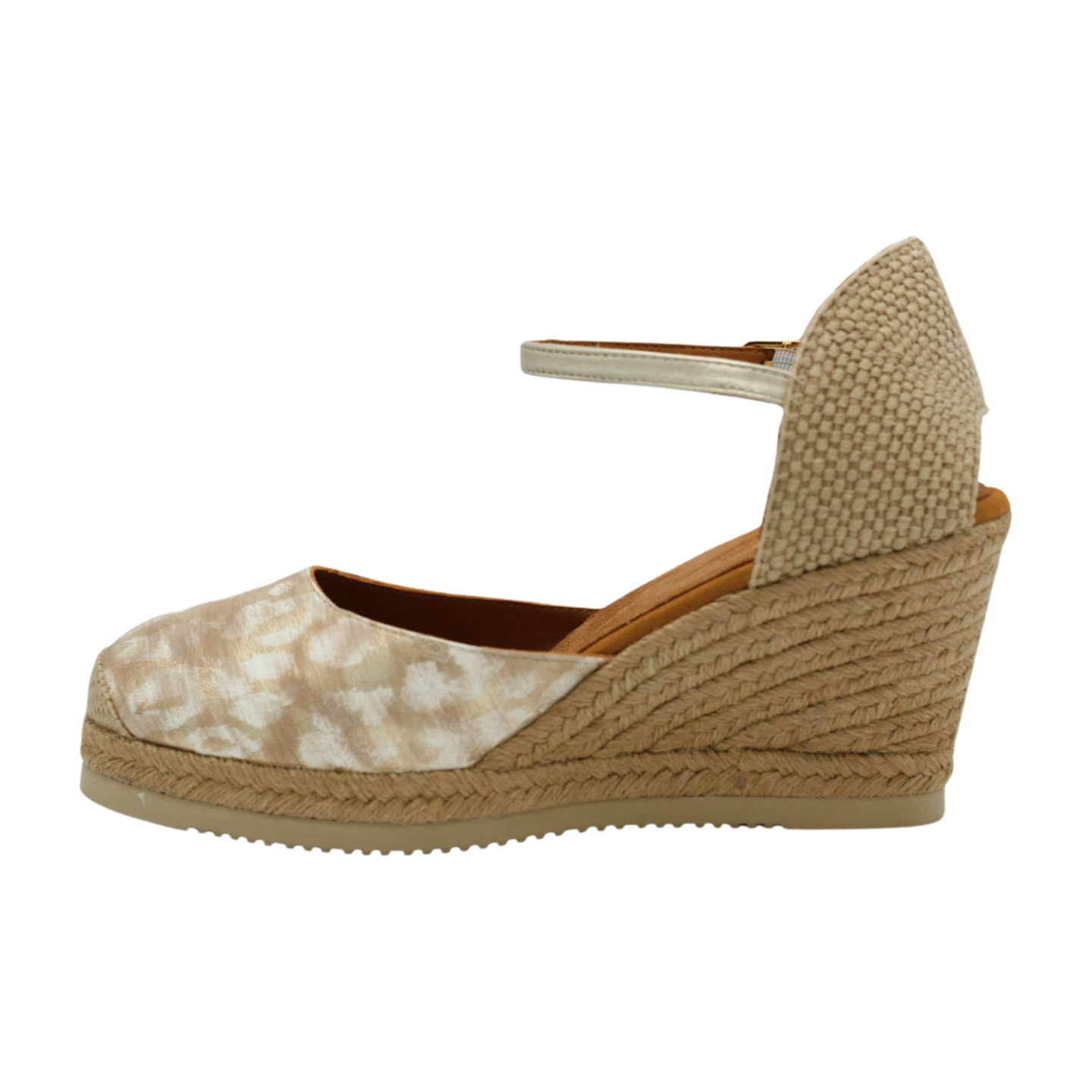 UNISA Gold Print Leather Espadrille Castilla - Women's Fashion Flats for Summer, Comfortable Slip-On Shoes with Stylish Gold Design | Perfect for Beach, Vacation, and Casual Outings