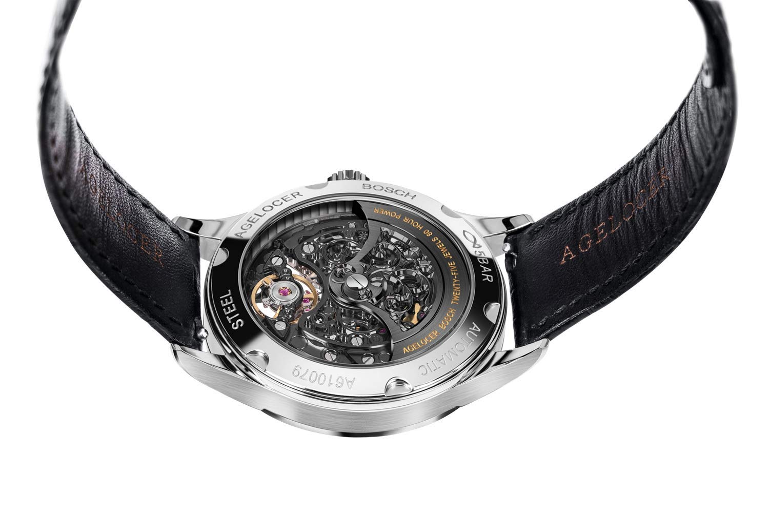 AGELOCER Men's Luxury Automatic Skeleton Watch - Stainless Steel Mechanical Timepiece for Business, Formal & Casual Wear | Top Brand Dress Watch for Gifts & Special Occasions