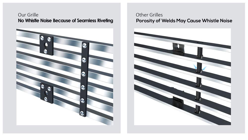 APS Chrome Billet Front Grill Grille Insert C86002A Compatible with Chevy Impala 1994-1996 SS - Main Upper Replacement for Enhanced Style & Protection | Perfect for Car Restoration & Custom Upgrades
