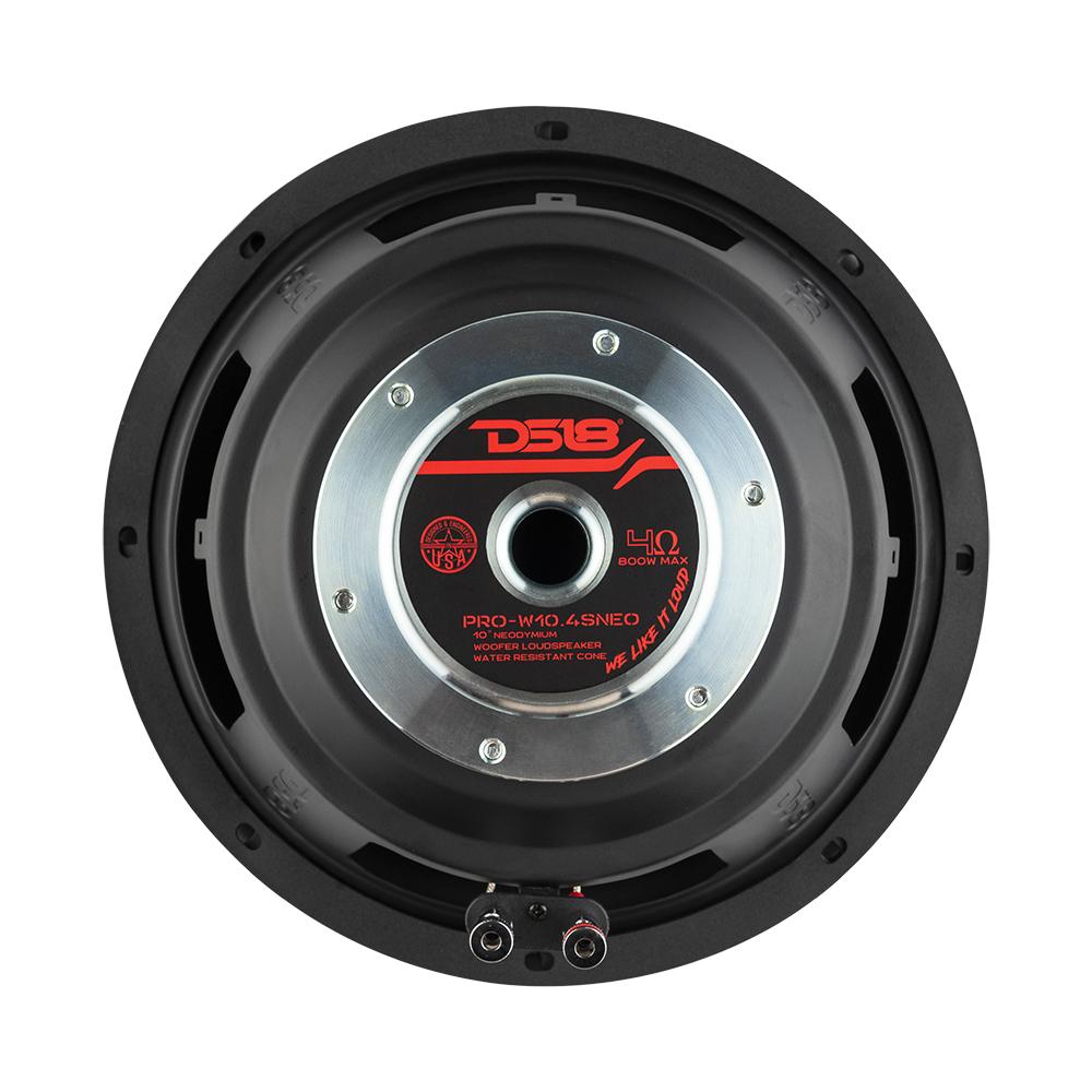 PRO 10 Neodymium Water Resistant Woofer - 400 Watts RMS 4 Ohm SVC Subwoofer for Car Audio & Marine Stereo Systems | Perfect for Boats, Trucks & Outdoor Sound Setups