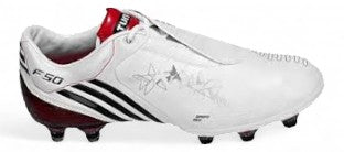 Adidas F50i Tunit SG Soccer Cleats - White/Black - Firm Ground Football Shoes for Men - Perfect for Professional Matches & Training Sessions