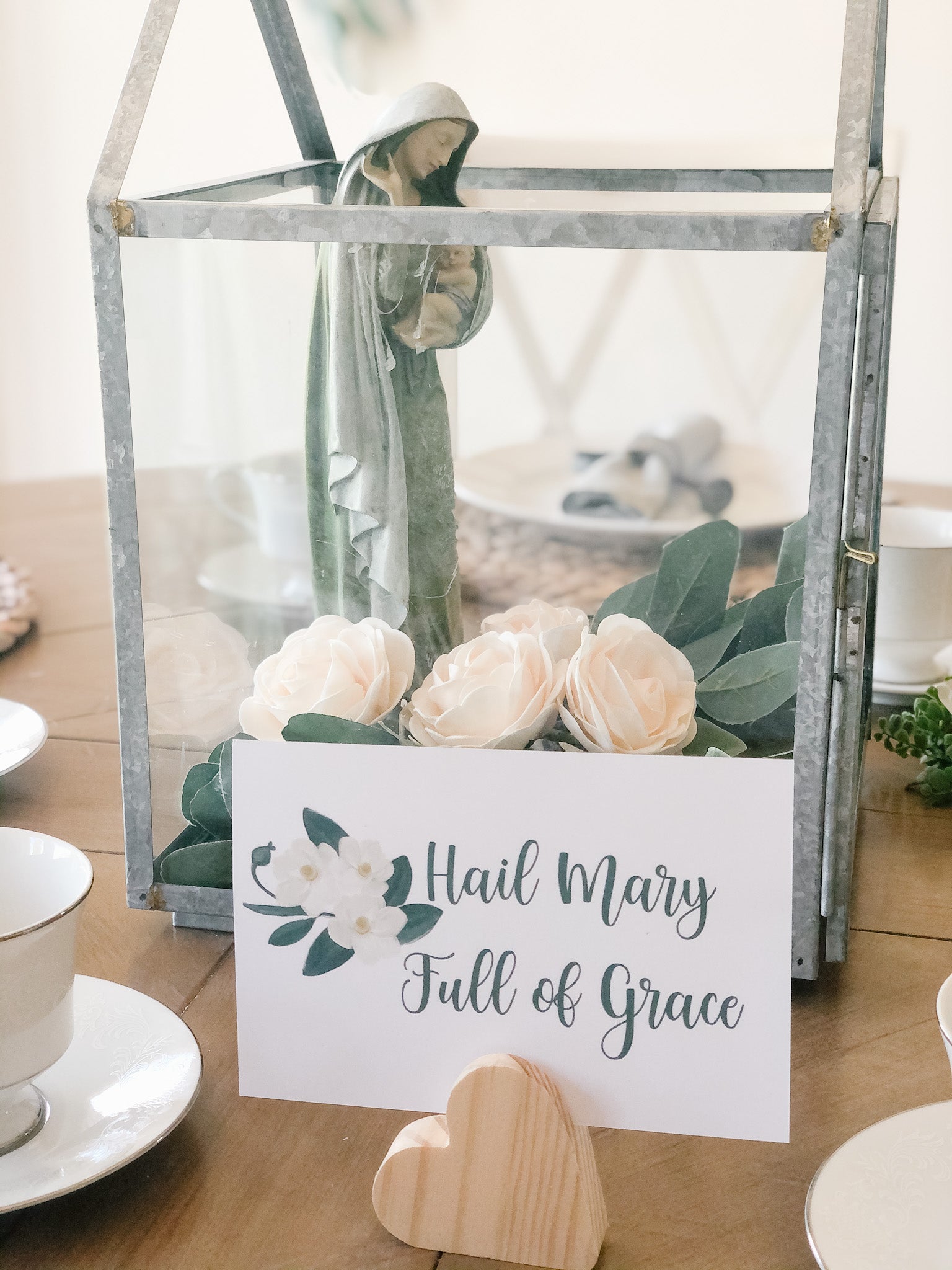 Hail Mary Prayer Printable - Digital Download for Catholic Devotion, Home Decor & Religious Gifts | Perfect for Framing, Prayer Cards & Church Events