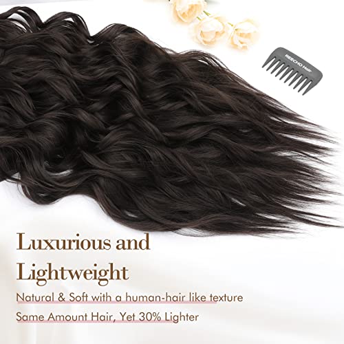 4PCS Clip-in Synthetic Hair Extensions - Long & Thick Hair Extensions for Women - Perfect for Parties, Weddings & Everyday Styling