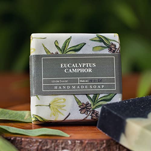 Organic Eucalyptus Handmade Soap by Saka Organics - Natural Aromatherapy for Relaxation & Skin Care, Perfect for Bath, Spa & Gift Giving