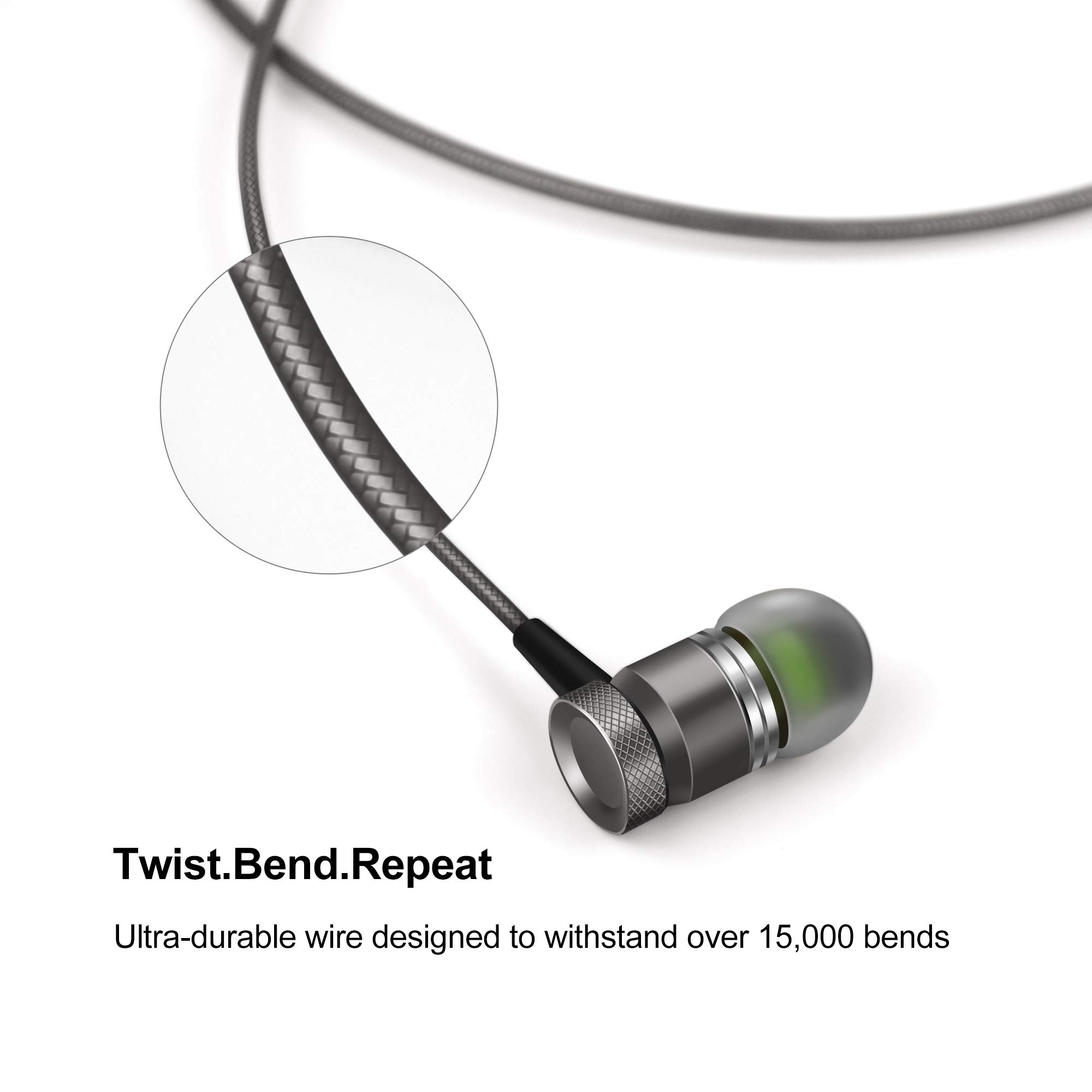 Wireless Earbuds with Microphone for Students - Noise Cancelling Bluetooth Headphones for Online Classes, Studying & Remote Learning (Grey) - Perfect for School, Work & Commuting