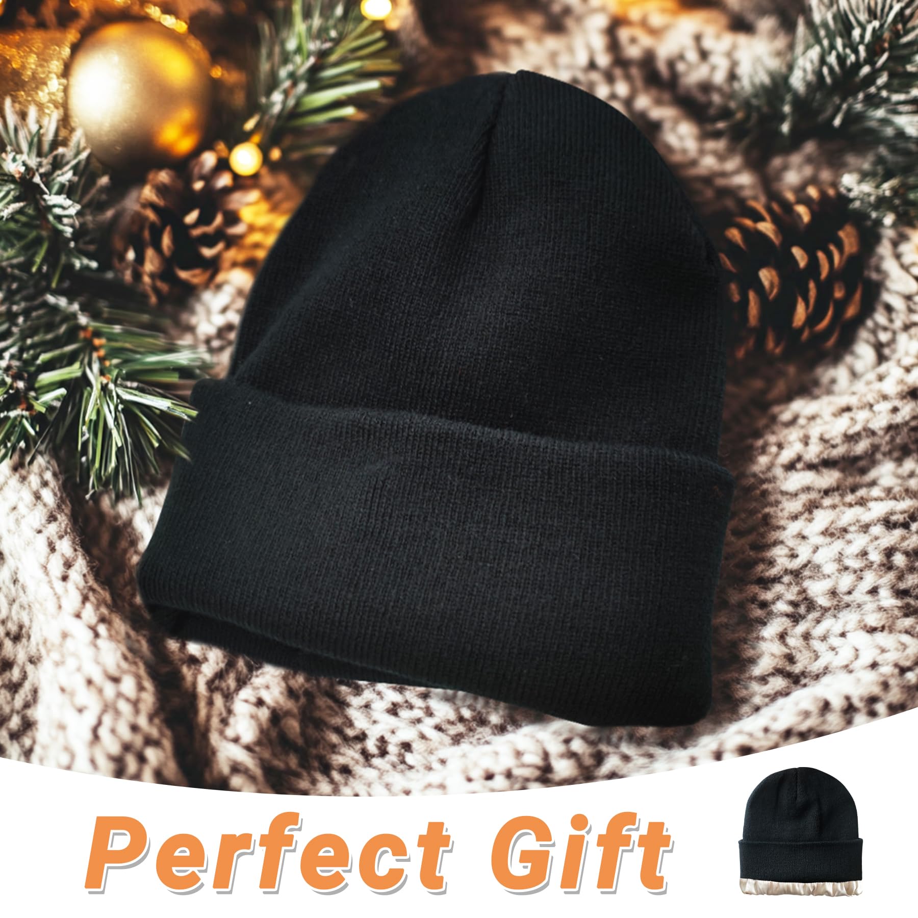 NPQQUAN Unisex Winter Knit Beanie Hat for Men & Women - Warm Fleece Lined Skull Cap for Cold Weather, Outdoor Activities, and Casual Style