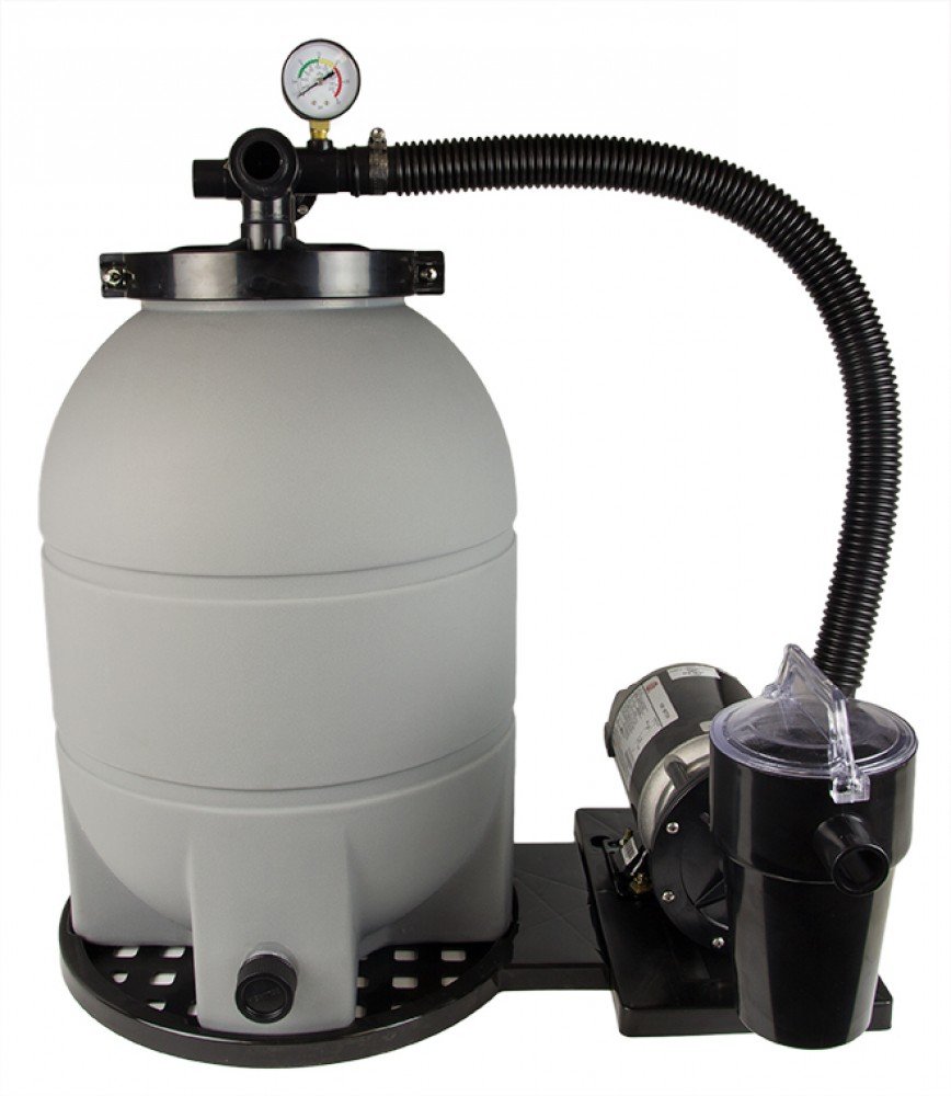 Rx Clear Patriot Sand Filter System for Above Ground Pools - 12 Inch Filter with 1/2 HP Niagara Pump | Up to 10,500 Gallon Capacity | Perfect for Backyard Swimming Pool Maintenance & Water Filtration