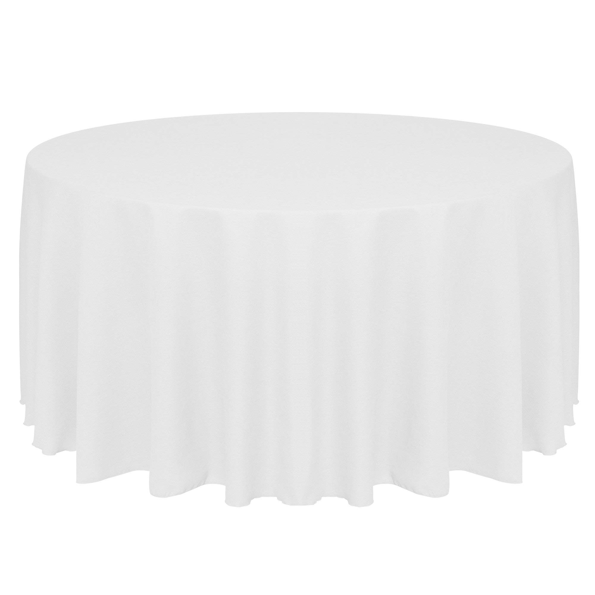 Premium 3-Pack Faux Burlap Tablecloth Set - 96-Inch Round Basket Weave White Table Cover for Dining, Wedding, Party & Home Decor