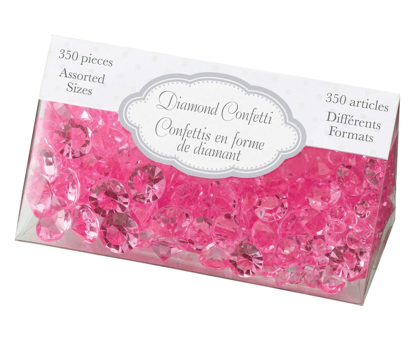 Lillian Rose Pink Diamond Confetti - Sparkling Party Decorations for Weddings, Birthdays & Celebrations - One Size