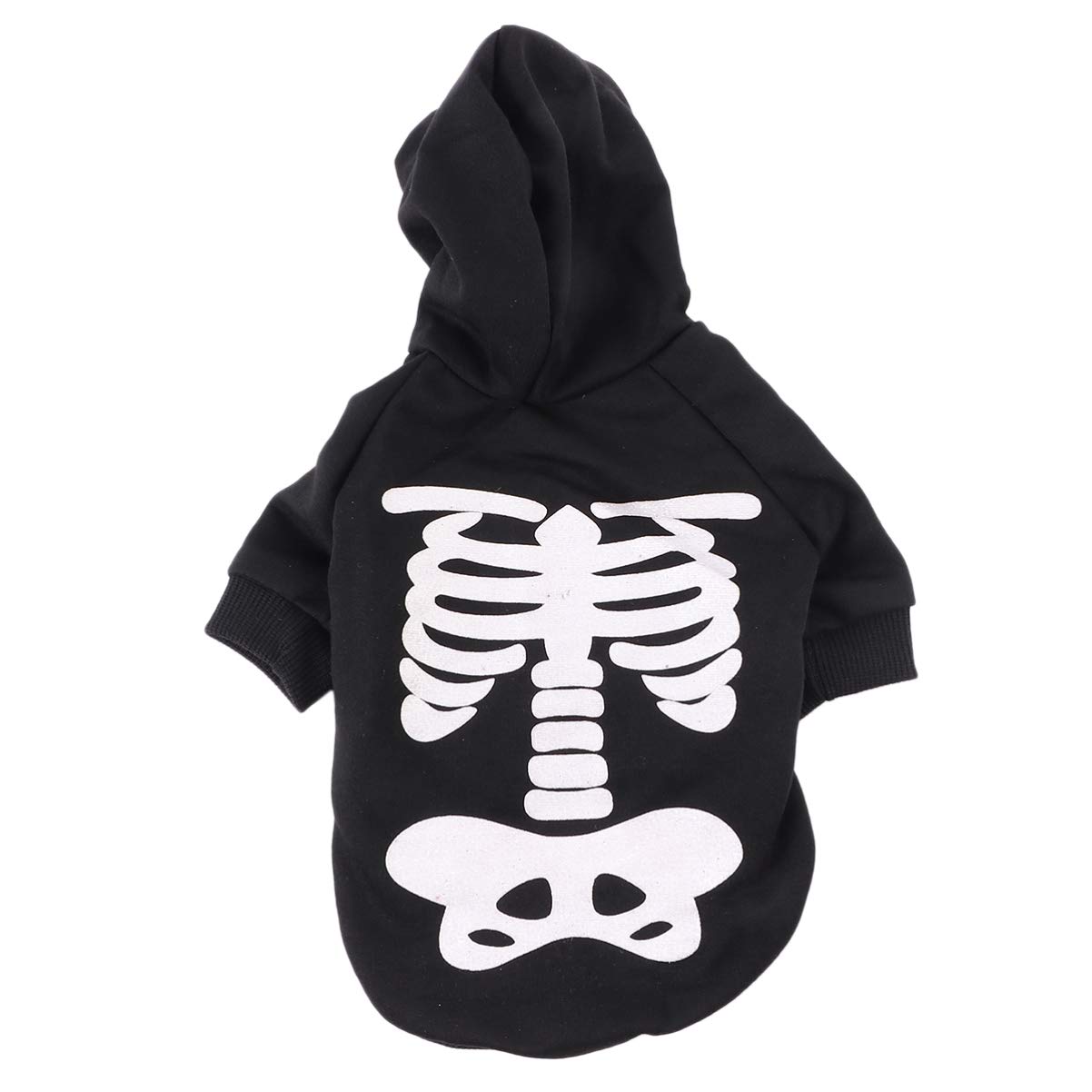 Scicalife Halloween Skeleton Dog Costume - Skull Pet Jumpsuit for Small & Medium Dogs (XS) | Spooky Pet Outfit for Halloween Parties & Photo Shoots