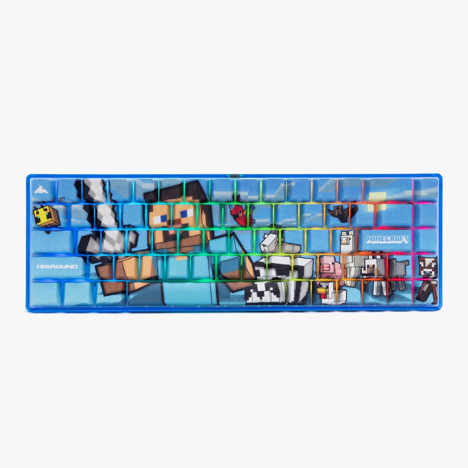 HG x Minecraft Basecamp 65 Mechanical Gaming Keyboard - Steve & Animals Theme - Perfect for Gaming, Typing & Minecraft Fans