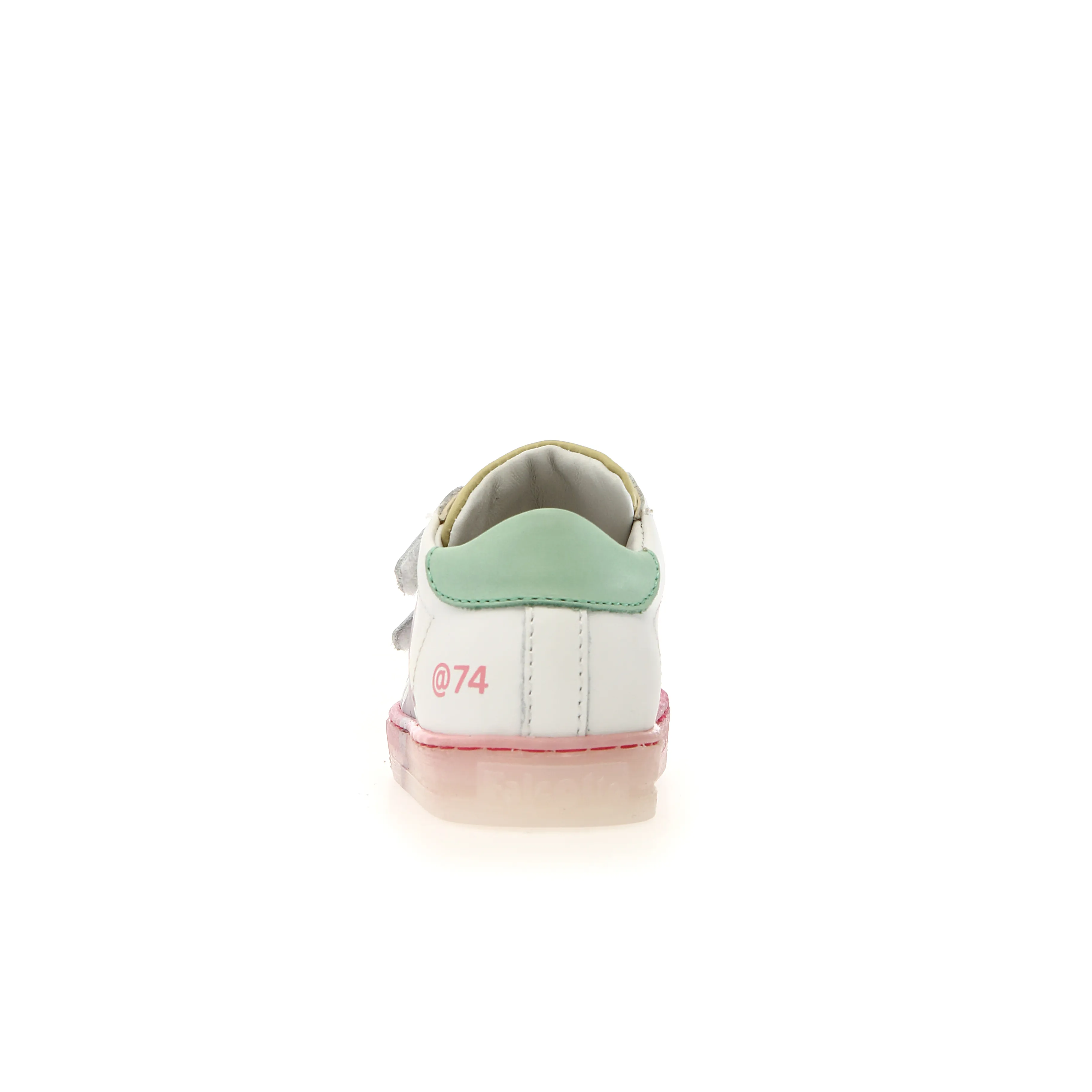 Falcotto Girl's Salazar 3 VL Casual Sneakers - White, Mint & Lilac Colors | Comfortable School Shoes for Girls, Everyday Wear & Playtime