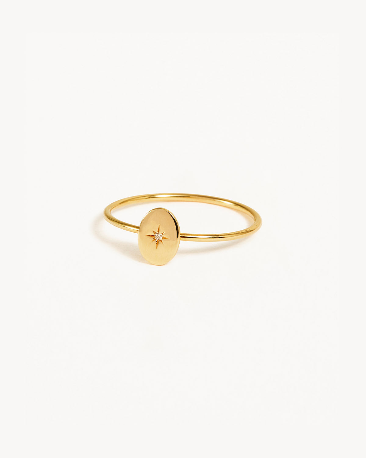 14K Solid Gold Shine Your Light Ring - Elegant Stackable Ring for Women, Perfect for Everyday Wear, Gift Giving & Special Occasions