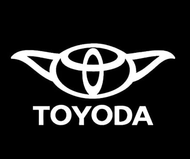 Toyoda Cute Vinyl Decal Sticker for Cars, Trucks, Vans, SUVs - Waterproof White Adhesive Decal for Walls, Windows, Glass, Laptops, MacBook - 2.5