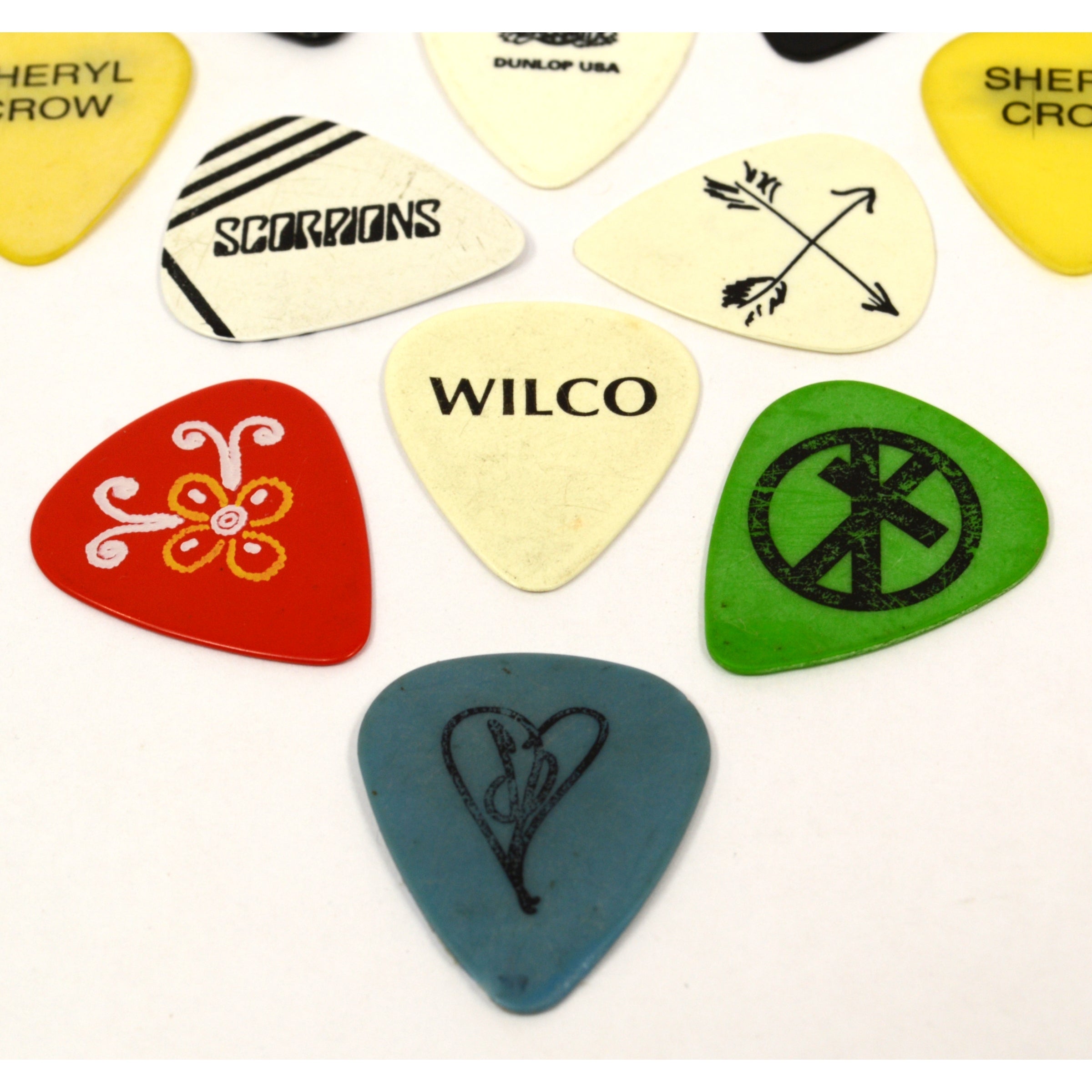 12-Pack Original Tour Guitar Picks for Concert - Scorpions, Foreigner, Aerosmith Style - Perfect for Rock Performances & Guitar Practice
