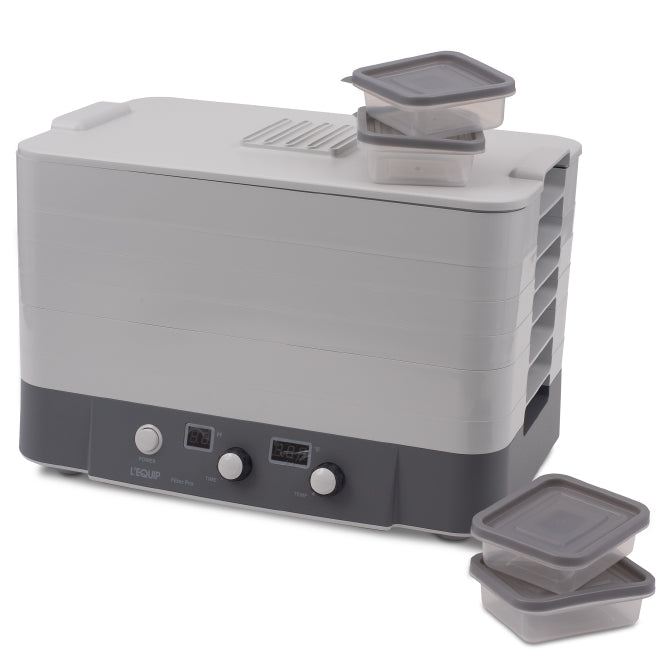L'Equip Filter Pro Table Top Food Dehydrator - Healthy Snacks, Jerky & Fruit Drying Machine for Home Kitchen | Perfect for Making Dried Fruits, Beef Jerky, Herbs & More