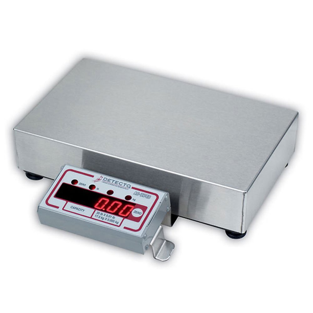 Detecto Legal for Trade Stainless Steel Scale - 35 lb Capacity | Precision Weighing for Commercial & Industrial Use | Perfect for Shipping, Food Prep & Retail