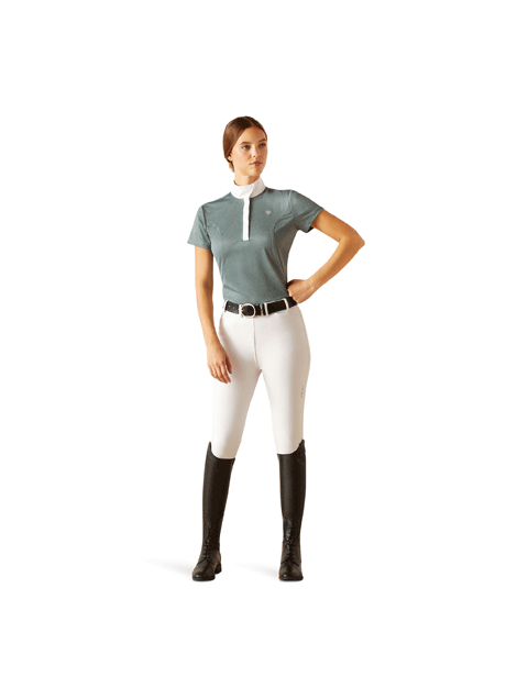 Ariat Aptos Show Top - Bit Print Embossed Equestrian Shirt for Women - Perfect for Horse Riding, Competitions & Casual Wear