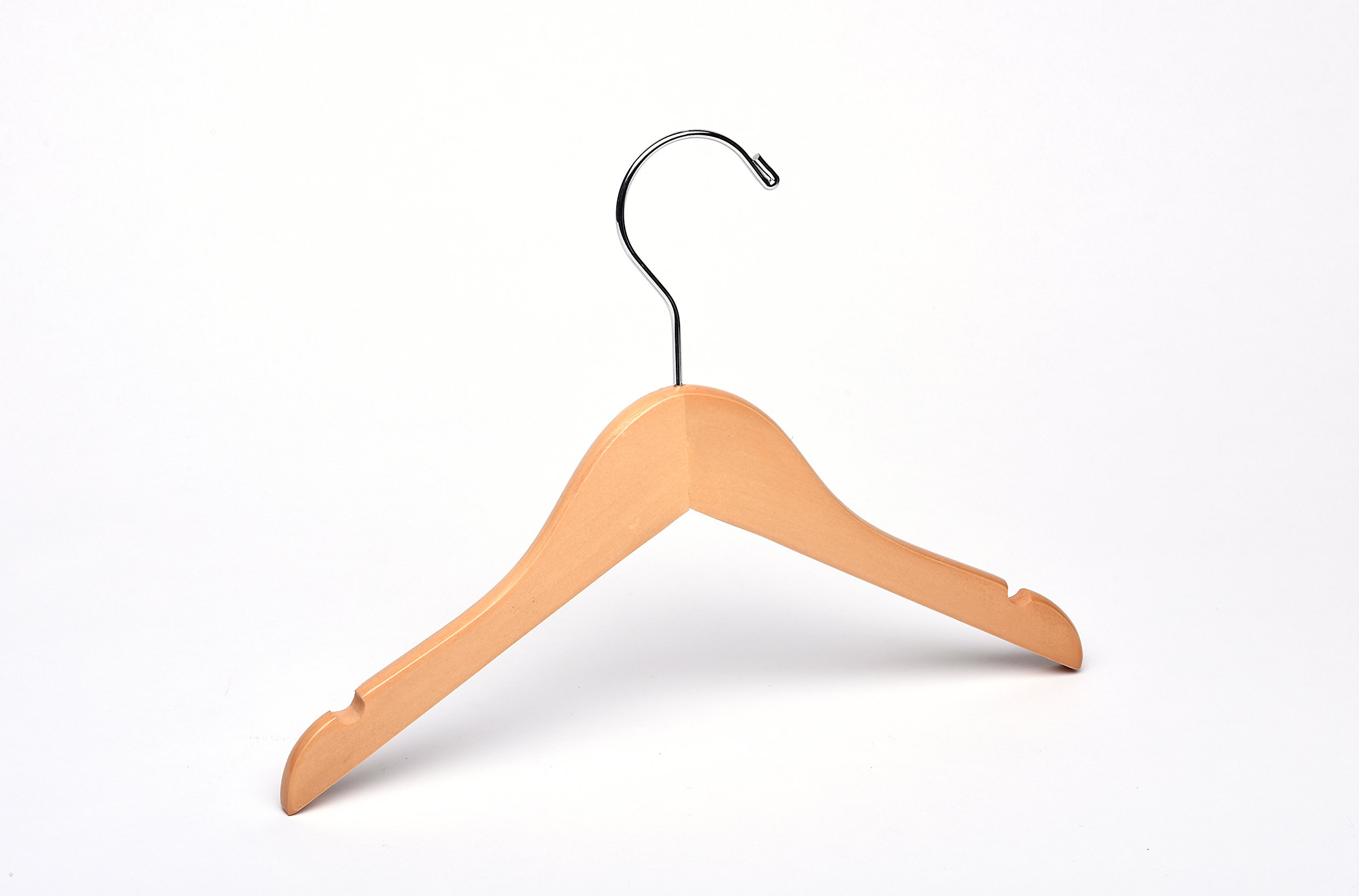 Natural Wood Baby Clothes Hangers for 0-3T - 11 Inch Non-Slip Infant Toddler Hangers - Perfect for Nursery Closet Organization & Baby Gift Sets